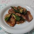 イチゴ、イチゴ。's cooksnap of when they made 豚肉とオクラの炒め物.