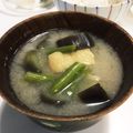 YUKIKI☆'s cooksnap of when they made 基本の味噌汁 茄子 いんげん油あげ.