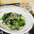 りんごーまん's cooksnap of when they made ほうれん草とじゃこのめんつゆバター炒め.