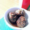 Sac’HiNa's cooksnap of when they made 旨さにハマる♡茄子たっぷり照り焼き肉団子.