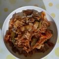 紅茶とチーズケーキ's cooksnap of when they made ズッキーニと豚肉のキムチ炒め.