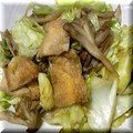 寿chiz_o's cooksnap of when they made 病みつき！キャベツと舞茸炒め！.