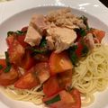 memimemiko's cooksnap of when they made しそ香るトマトツナ冷製パスタ.