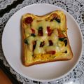 SUNMOONMOM's cooksnap of when they made ほうれん草エッグ　トースト.