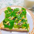 うたかた。's cooksnap of when they made ズッキーニ×しらす×塩昆布のトースト.