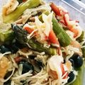 ecchan＊'s cooksnap of when they made エビとアスパラとしめじの梅マリネ.