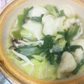 ﾆｬｰ's cooksnap of when they made 水餃子とキャベツの簡単なべ.