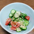 麻's cooksnap of when they made トマトときゅうりの中華風酢の物.