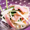 秋田たっちゃん's cooksnap of when they made ハムと水菜と長芋のさっぱりサラダ.
