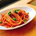 ちび☆jhon's cooksnap of when they made フライパンひとつで♪トマトパスタ♪.
