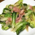 vabochan's cooksnap of when they made 簡単☆サラダ菜とベーコン炒め.