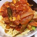 空ママさん's cooksnap of when they made シーチキン、アスパラのトマトソースパスタ.