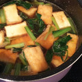 ミナミハコフグ58's cooksnap of when they made 簡単おいしい！小松菜と厚揚げの煮物.