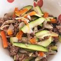 あたむ❤189's cooksnap of when they made 挽肉とズッキーニ(茄子)のナンプラー丼.