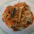ouron's cooksnap of when they made 揚げ焼きでサンマの南蛮漬け.