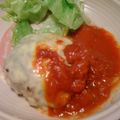 ちびっk's cooksnap of when they made トマトソースのとろとろチーズハンバーグ♪.