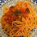 precious☆'s cooksnap of when they made ☀カプリ●ョーザ風トマトにんにくパスタ.