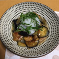 クックABX8PM☆'s cooksnap of when they made 鶏肉となすのさっぱりみぞれ炒め.