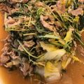 クック0XBBM0☆'s cooksnap of when they made 水菜と豚肉の味噌炒め.