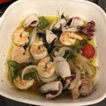 豆とオリーブ's cooksnap of when they made 赤いシーフードの冷製アヒージョ.