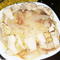 hamataros's cooksnap of when they made ∞ムネ肉と新玉ねぎの蒸し焼き∞.