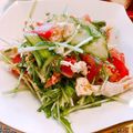 あちゃママ♡'s cooksnap of when they made 鶏むね肉と水菜のすっきりレモンサラダ♪.