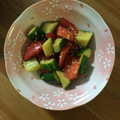 クック1FX93J☆'s cooksnap of when they made 簡単　トマトとキュウリの中華あえ.