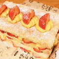 ゆう♢﻿'s cooksnap of when they made 冷凍パイシートで いちごのミルフィーユ.