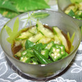 mielle's cooksnap of when they made もずくと胡瓜とオクラの和え物.