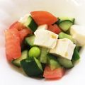 hiraria's cooksnap of when they made キュウリとサラダチキンのサラダ.