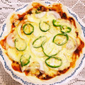 なとか's cooksnap of when they made 簡単☆餃子の皮ピザ.