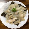 kitty・yumi's cooksnap of when they made ひらめの昆布締め.