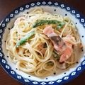 byたまき's cooksnap of when they made サーモンとアスパラのクリームパスタ.