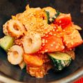 aisou's cooksnap of when they made 簡単！辛さマイルド☆キムチサラダ.