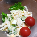 麻's cooksnap of when they made レタスと新玉と胡瓜とツナ卵のサラダ.