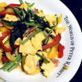 クックA64KWO☆'s cooksnap of when they made ほうれん草とパプリカの卵炒め.
