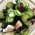 にゃんにょ's cooksnap of when they made たこと胡瓜とわかめの酢の物.