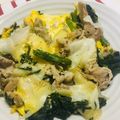 クックDDW3Q5☆'s cooksnap of when they made ご飯がすすむ豚みそ炒めのオープンオムレツ.
