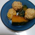 クック8XOA9D☆'s cooksnap of when they made ほっくりトロうま☆カボチャと肉団子の煮物.