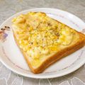 ＠迷子＠'s cooksnap of when they made チーかまとコーンのトースト♪.