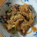 ゆかいなゆったん's cooksnap of when they made ご飯がススム♥️新玉と牛肉の甘辛炒め♪.