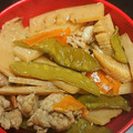 るふなぐま's cooksnap of when they made 豚肉と絹さやとタケノコの甘辛いため.