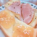 928るびすけ☆☆'s cooksnap of when they made 黒胡椒を利かせて♪ハム＆チーズトースト.