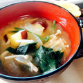 へいへいへーいしばた's cooksnap of when they made 旨みコクUP♡さつま芋とえのきのお味噌汁.