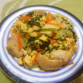 えれぼん's cooksnap of when they made 鶏むねとほうれん草の卵バター炒め☆.