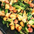 黒こっぺ's cooksnap of when they made 卵１コと高野豆腐１枚で炒り卵！にら玉丼.