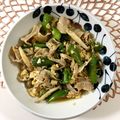 クックG90MT9☆'s cooksnap of when they made めんつゆで簡単！ピーマンと豚肉の卵炒め.