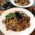 Rちゃん。's cooksnap of when they made 牛肉とまいたけの和風パスタ.