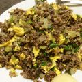 とらねこレストラン's cooksnap of when they made レタスと豚ひき肉の香味ペースト炒飯.