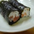 Nekozame's cooksnap of when they made 巻いて❀大葉が香る 明太子おにぎり.